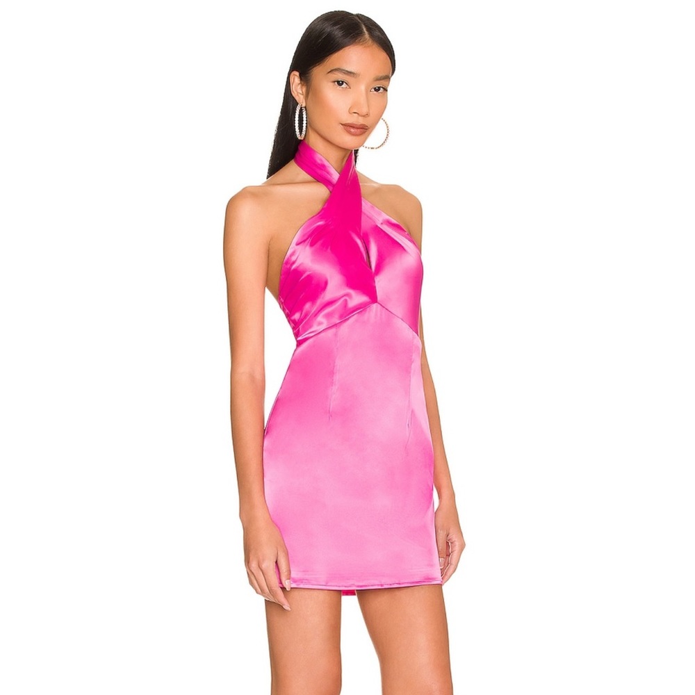 Superdown pink halter dress!